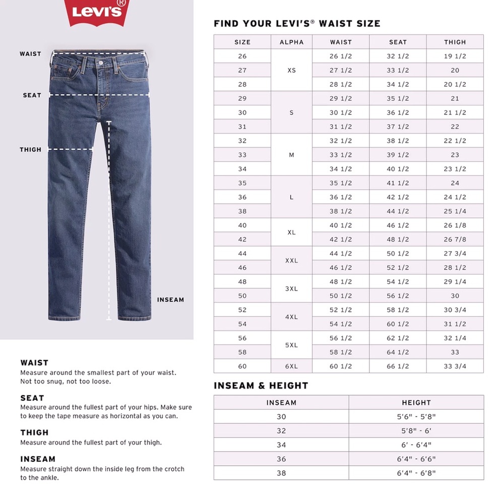 Levi's 505 Regular Fit Cotton Denim Jeans 42x30 - Picture 9 of 13